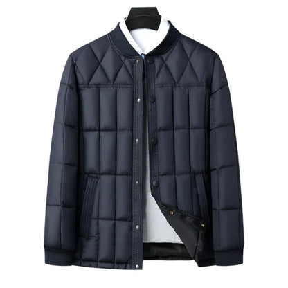 Men's Quilted Jacket Beige Elegant
