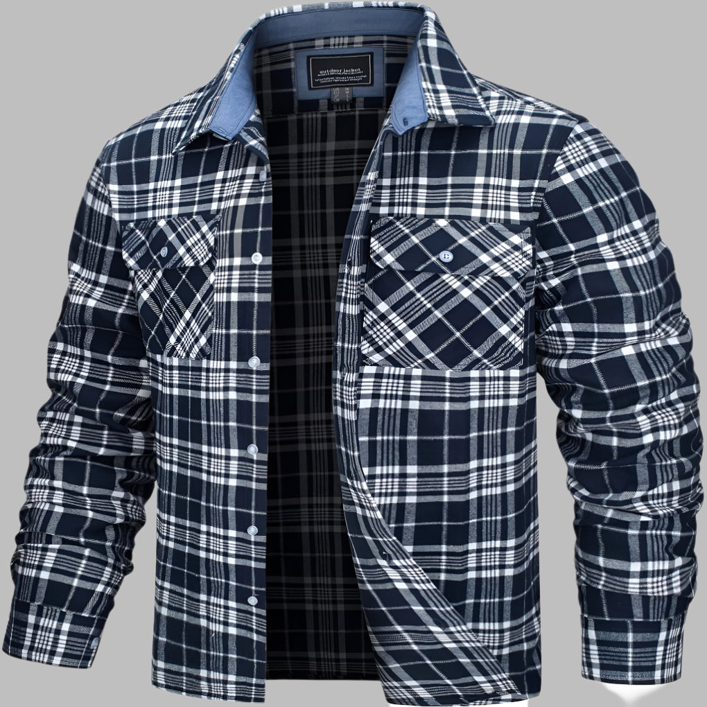 Checked shirt in cotton flannel look