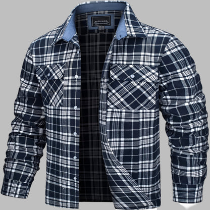 Checked shirt in cotton flannel look