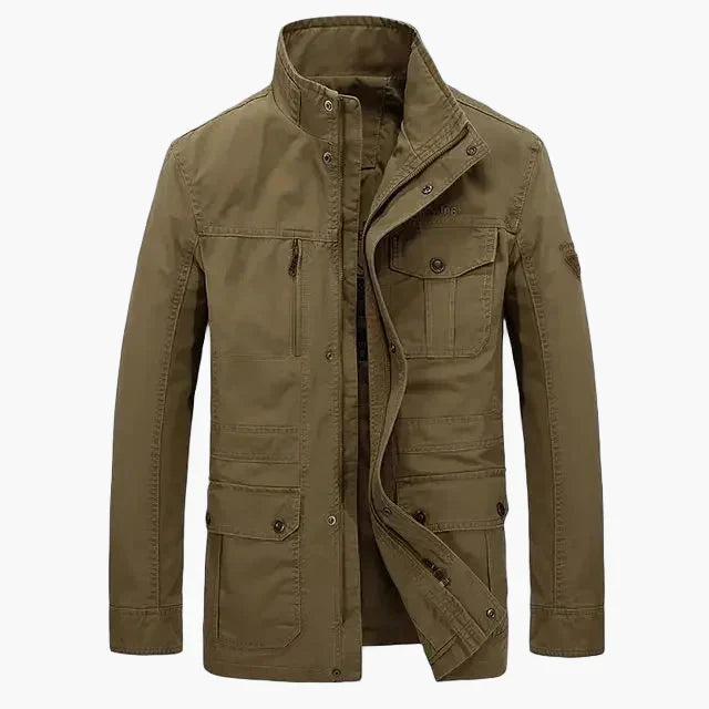Practical outdoor jacket Stand-up collar Multiple pockets