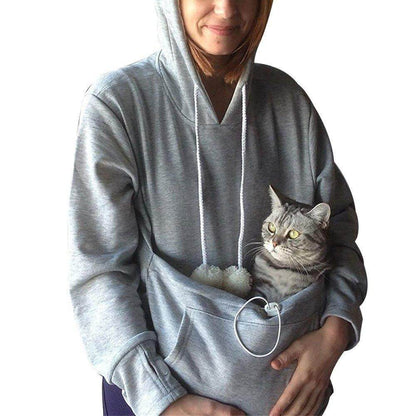 Practical women's hoodie with a kangaroo pocket