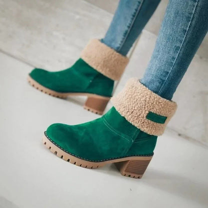 Autumn Block Heel Round Toe Boots