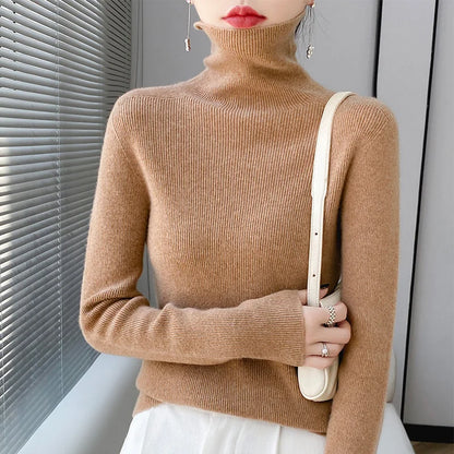 Soft Turtleneck Sweaters for Women Wool