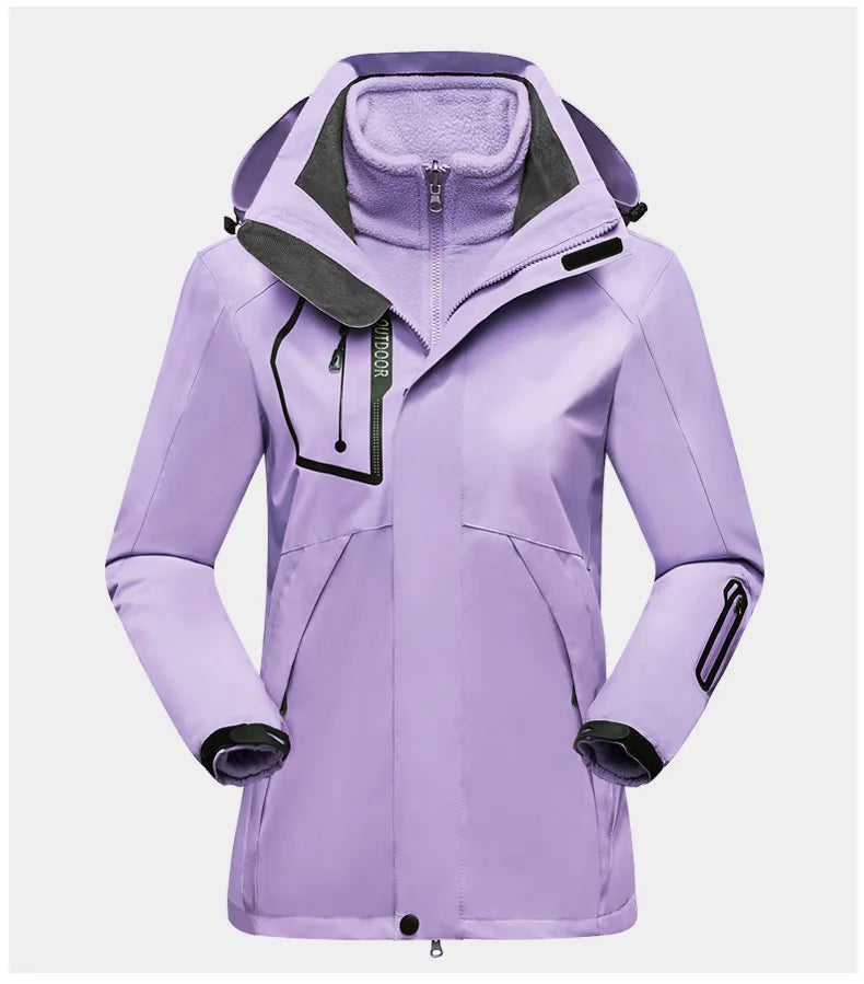 Practical Women's 3-in-1 Outdoor Protection Jacket