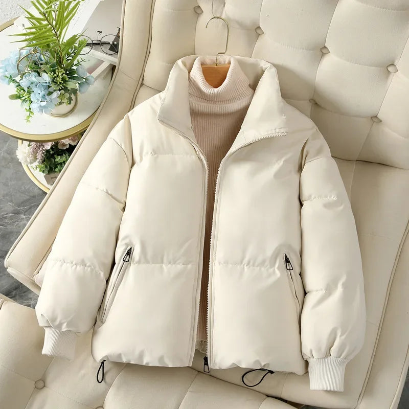 Women's Winter Puffer Jacket Stand-Up Collar