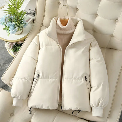 Women's Winter Puffer Jacket Stand-Up Collar