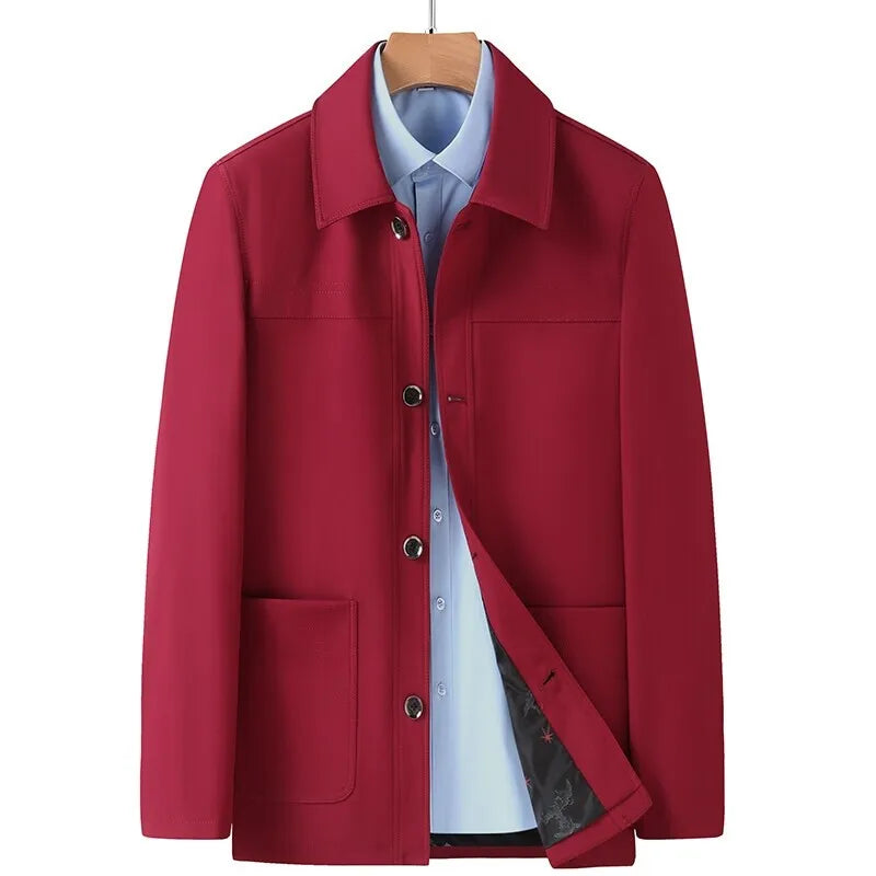 Leisure Jacket With Patch Pockets And Buttons