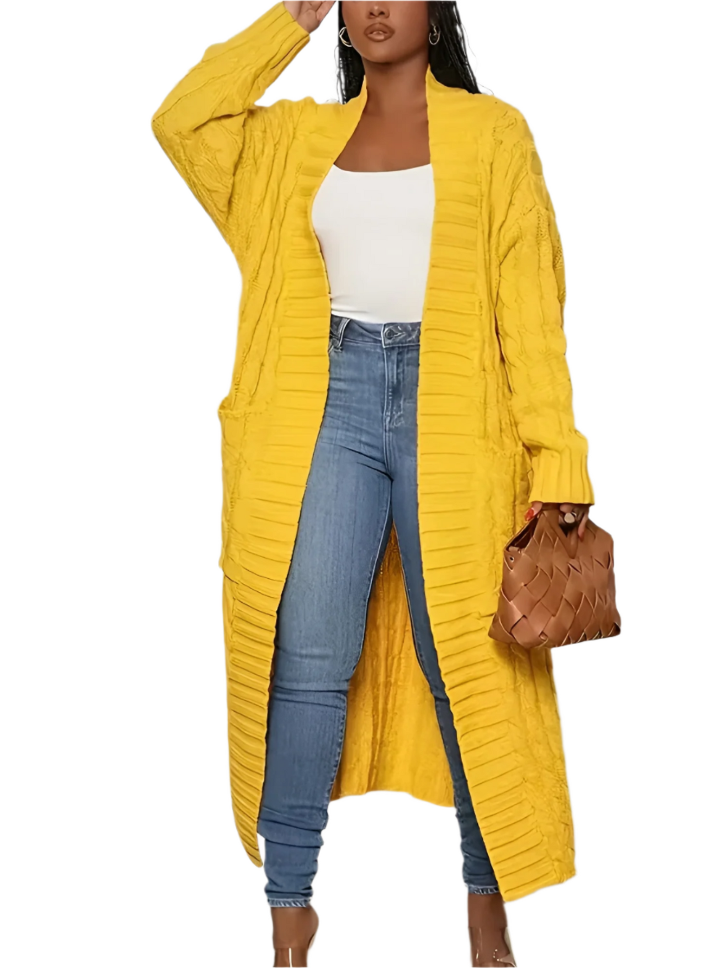 Elegant Women's Long Embroidered Jacket