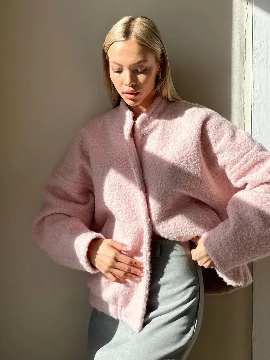 Damen Kurzjacke Elegant Langärmlig - IdealeKleiden
