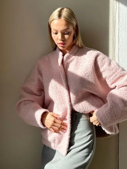 Damen Kurzjacke Elegant Langärmlig - IdealeKleiden