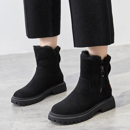 Women's Boots Cotton Zipper