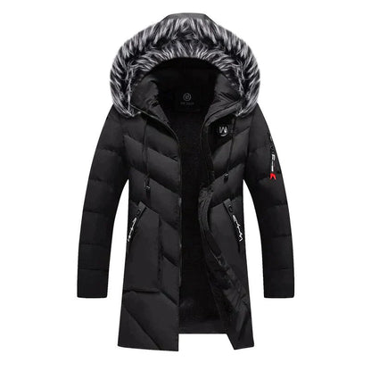 Men's Winter Parka Long Fluffy Hood Design