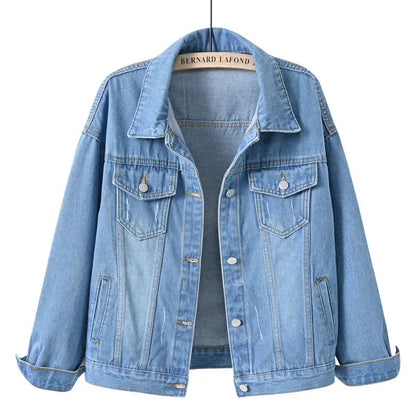 Short women's jacket with buttons and breast pocket