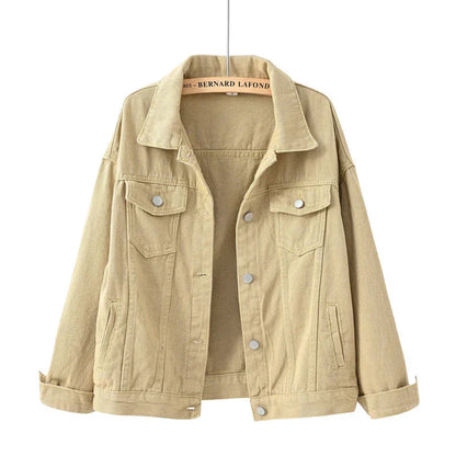 Short women's jacket with buttons and breast pocket