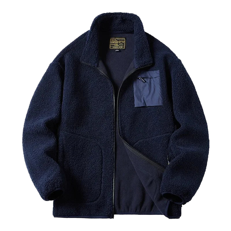 Unisex Fleece Jacket Outdoor Style Zipper