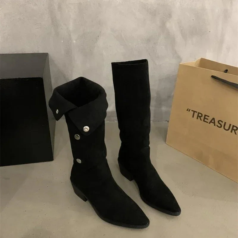Women's Slim Fringe Cowboy Boots
