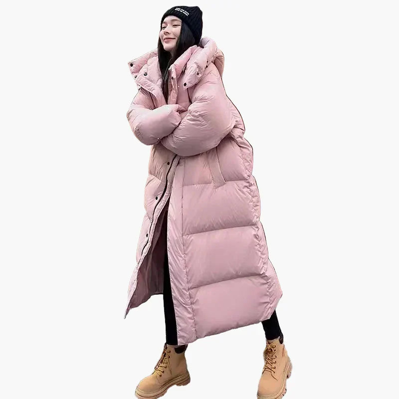Damen Wintermantel Oversized Kapuzenparka Warm - IdealeKleiden