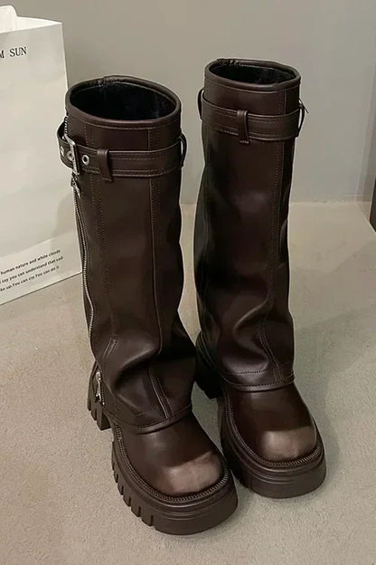Stylish Platform Knee-High Boots for Women