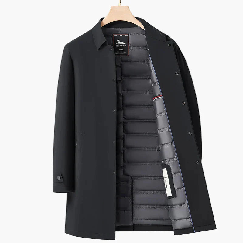 Stylish Transitional Jacket Stand-Up Collar - Elegant City Coat