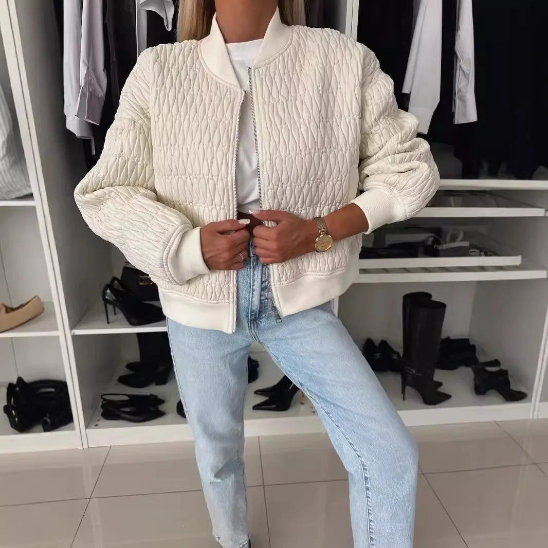 Damen Steppjacke Modern Reißverschluss Vorne - IdealeKleiden