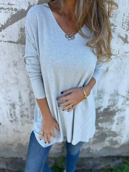 Women's Top Autumn Chic Long-Sleeve V-Neck