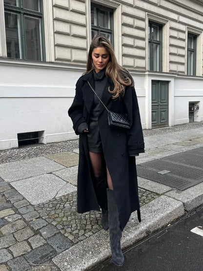 Oversized Wool Coat Warm Elegant
