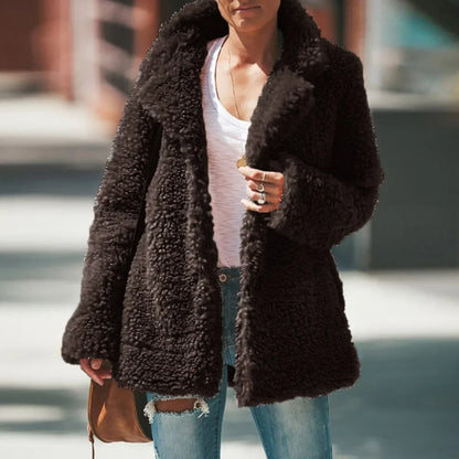 Fleece Coat Beige Soft and Stylish
