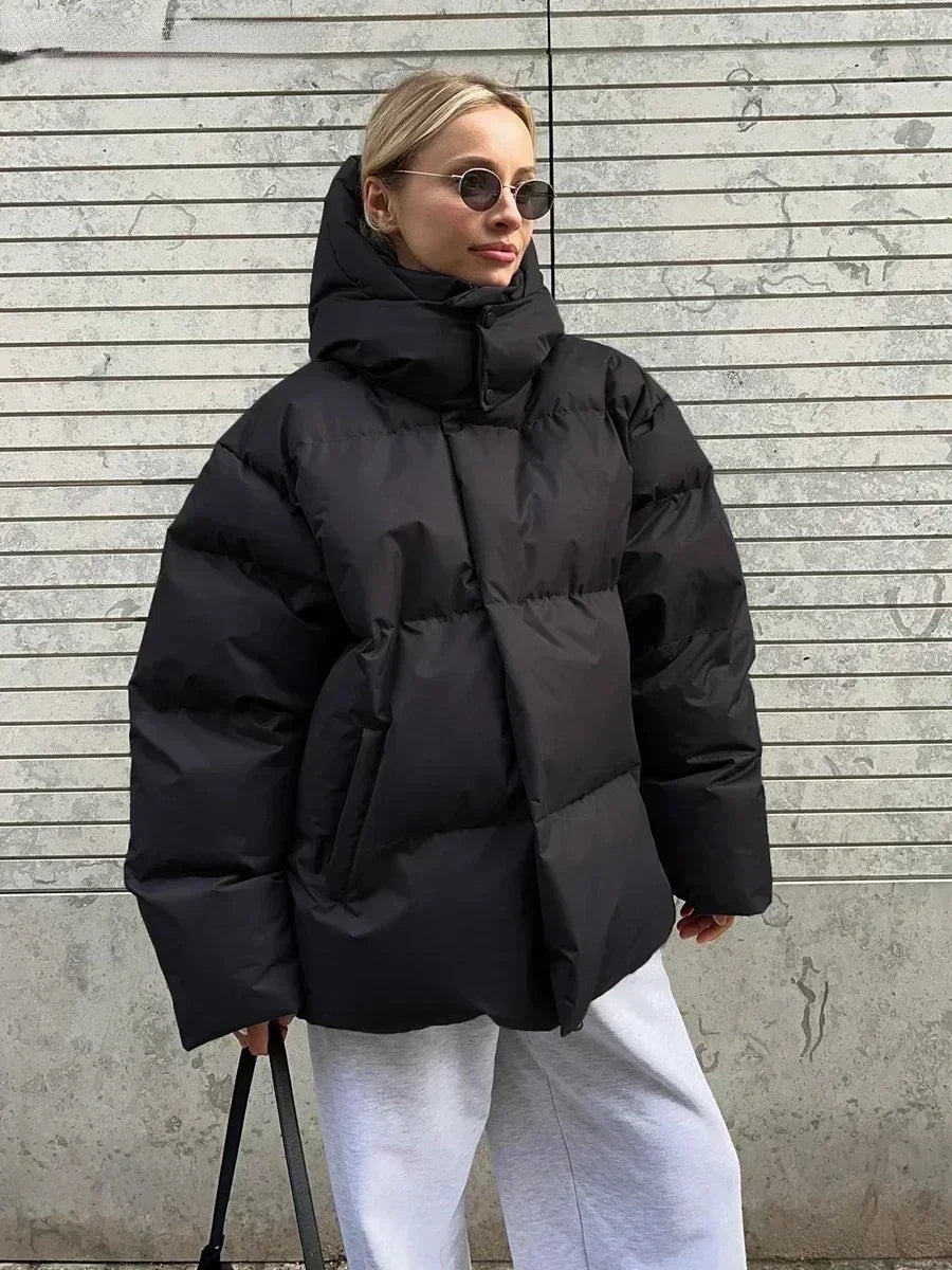 Women's Warm Winter Jacket | Quilted Coat with Hood & Fleece Lining