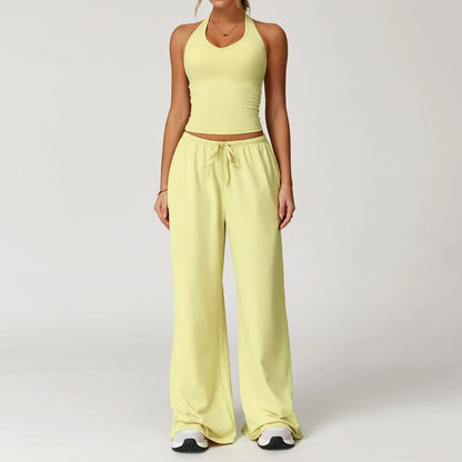 Women's Lounge Set Crop Top Comfort