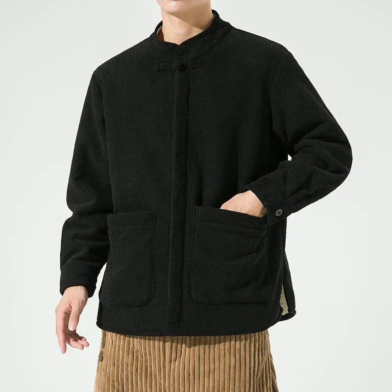 Men's Corduroy Jacket Large Pockets Trendy Style