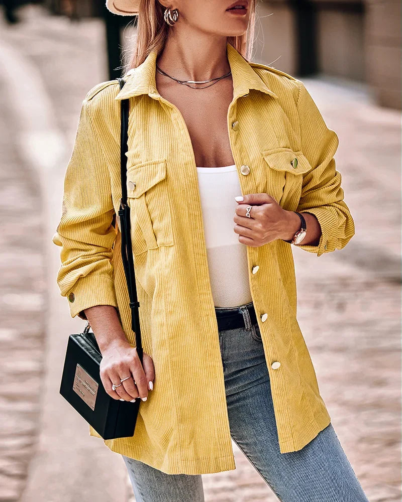 Elegante Damen Velour Jacke - IdealeKleiden