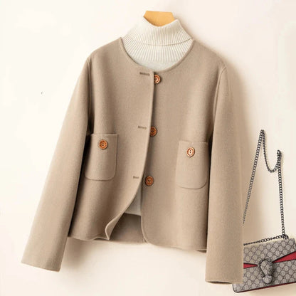 Cashmere Blend Jacket Relaxed Large Pockets