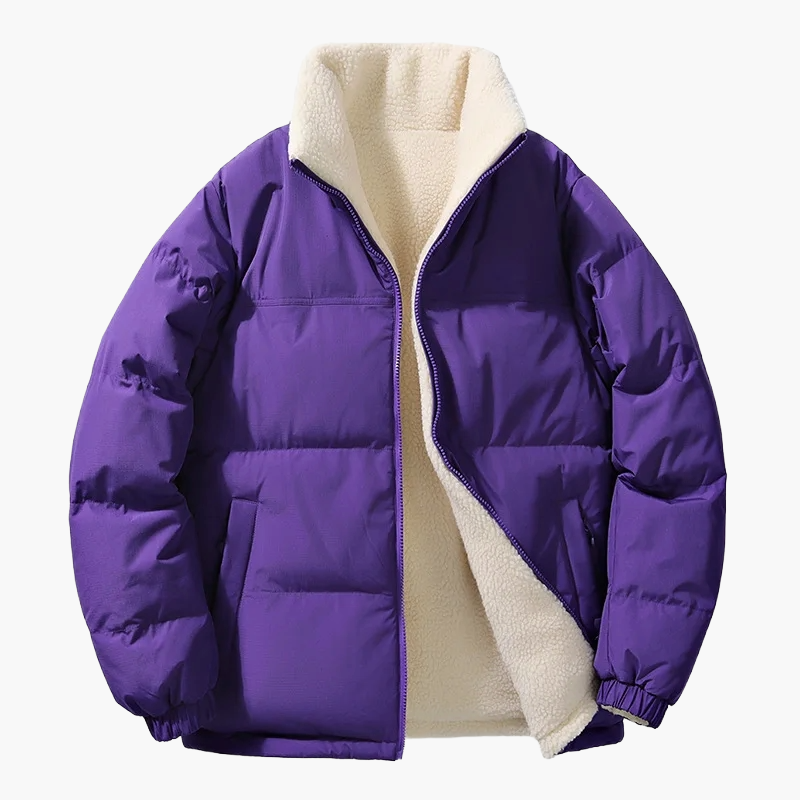 Winter Quilted Jacket with Fleece Lining, Warm
