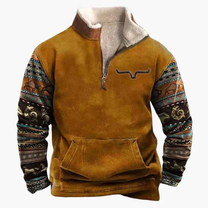 Stylish Western Pullover Aztec Pattern