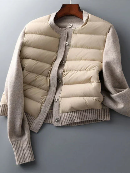 Women's Winter Jacket Grey Warm Insulated