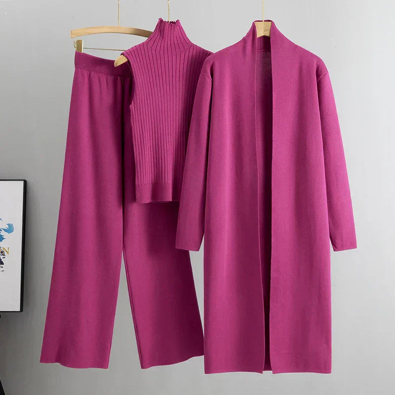 Women's 3-Piece Trouser Set - Comfortable and Elegant
