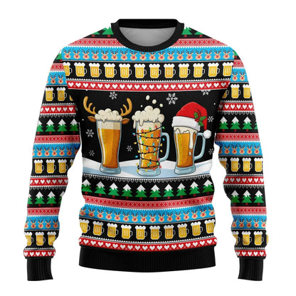 Weihnachtspullover Herren Schneemann Motiv