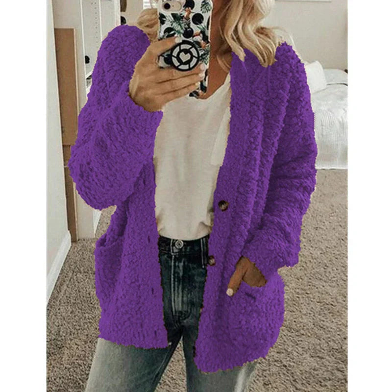 Women's Scarf Fleece Vest Warm