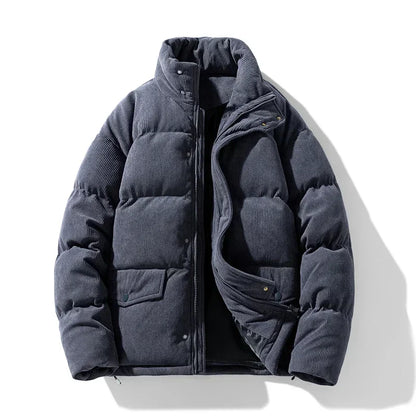 Men's Quilted Jacket Winter Warm Corduroy Trend