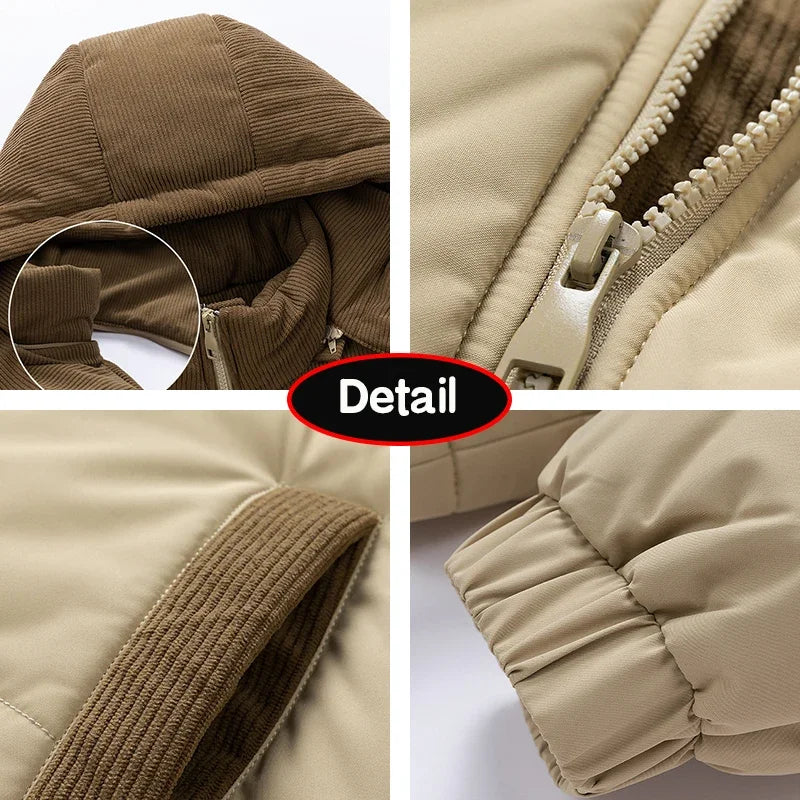 Wintersteppjacke Damen - Warme Outdoorjacke mit Kapuze - IdealeKleiden