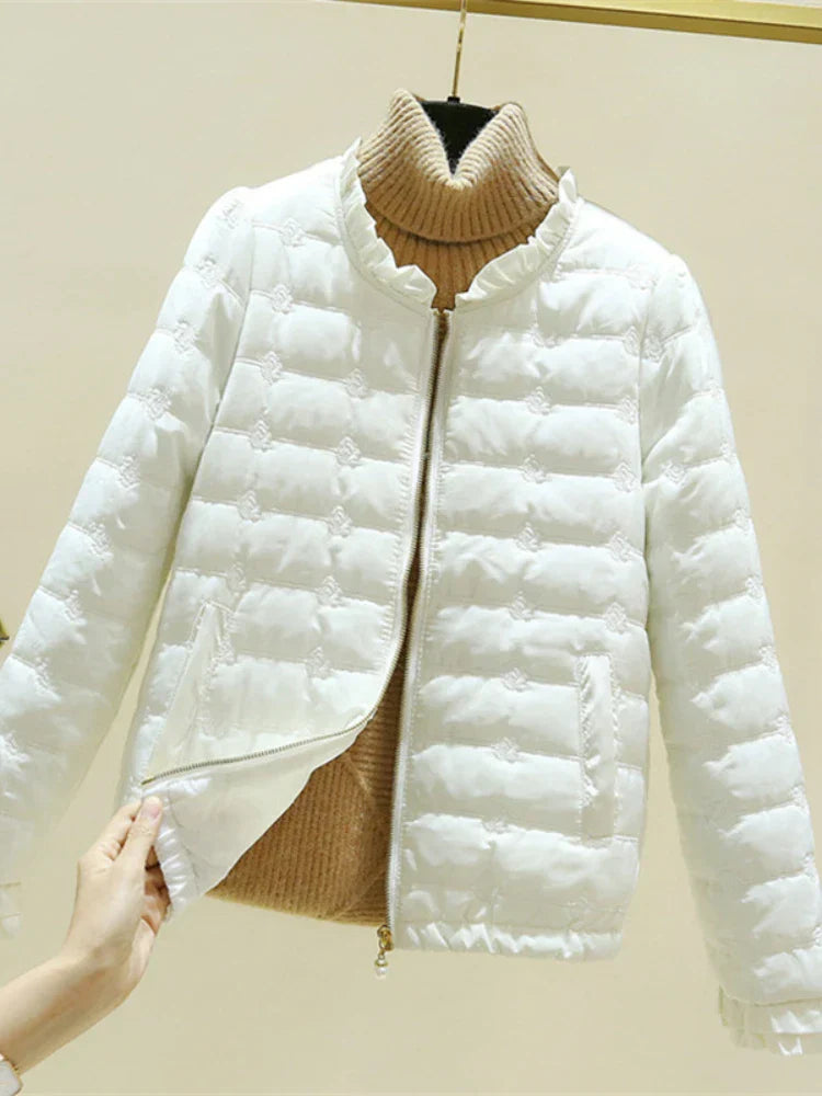 Casual Ruffle Hem Jacket Light Summer
