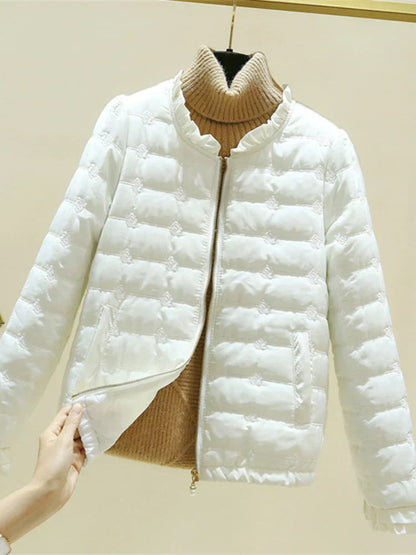 Casual Ruffle Hem Jacket Light Summer