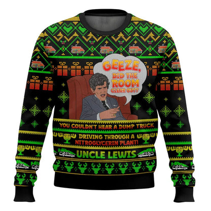 Herren Weihnachtspullover Ski Motiv Witzig