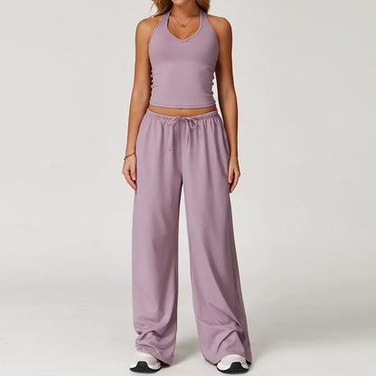 Women's Lounge Set Crop Top Comfort