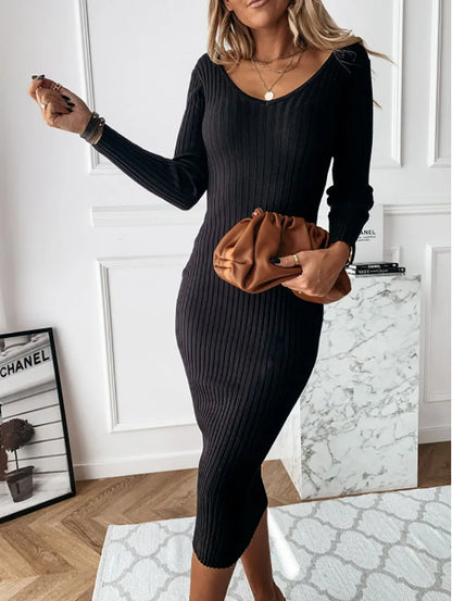 Fashionable Knitted Dress for Women