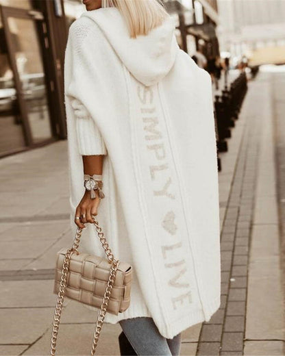 Women's Scarf Sweater Long-Sleeved Elegant