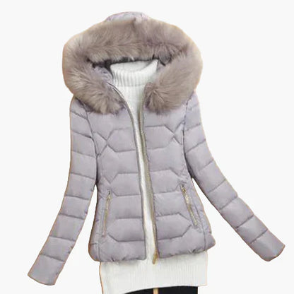 Women's Modern Quilted Winter Jacket with Hood