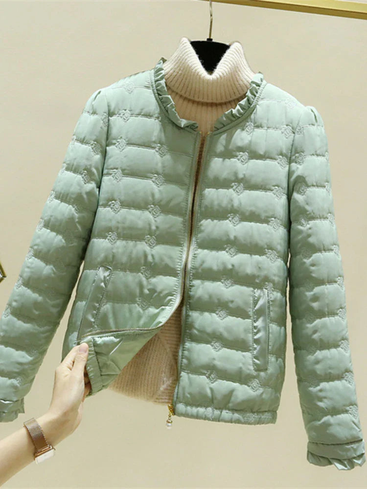 Casual Ruffle Hem Jacket Light Summer
