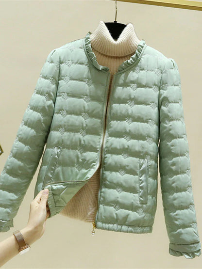 Casual Ruffle Hem Jacket Light Summer