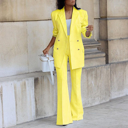 Stylish Women's Two-Piece Blazer Suit